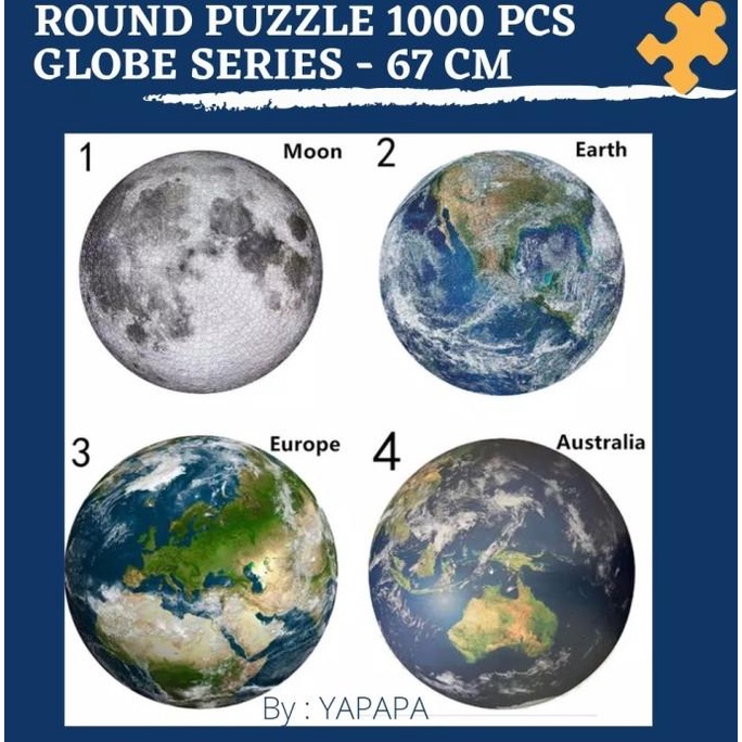 Jigsaw Puzzle Round 1000 Pcs - The Earth. Adult Puzzle Dewasa