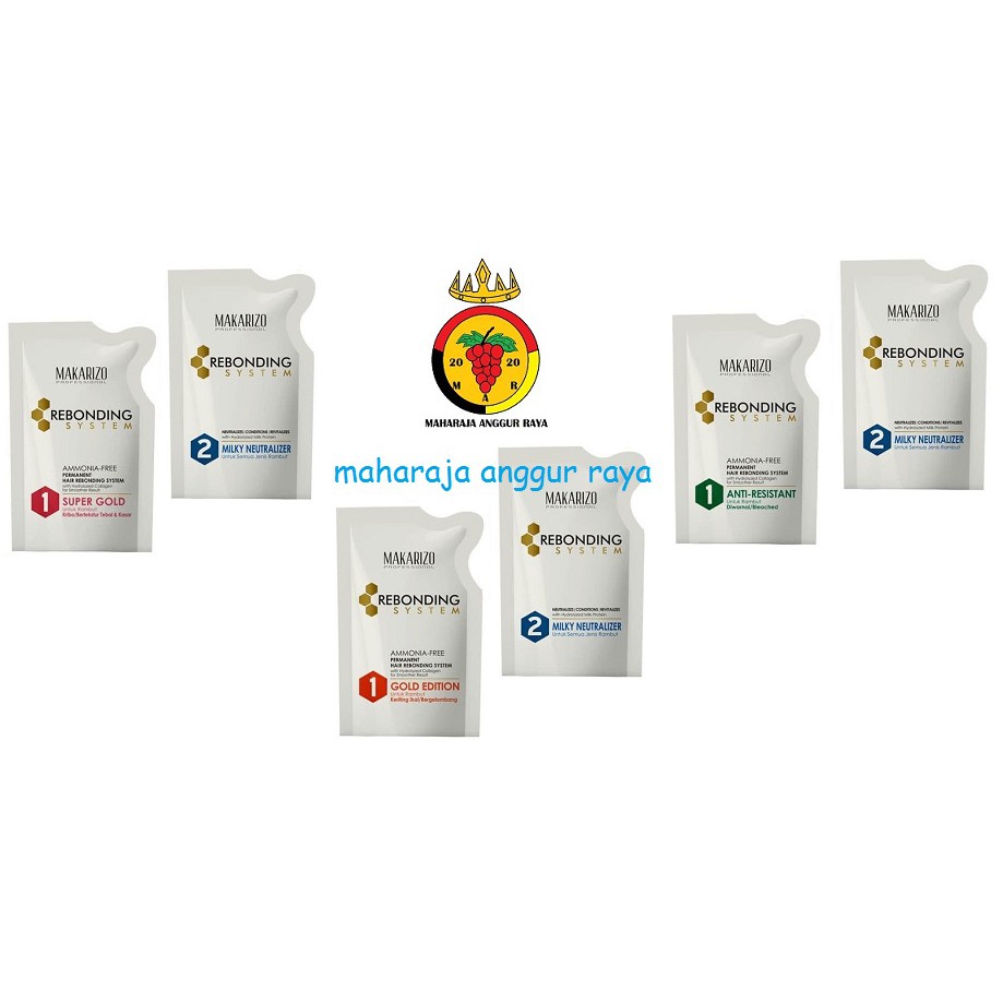 MAKARIZO Rebonding System Sachet 125ml X 2 Step Obat Pelurus Rambut / Smoothing