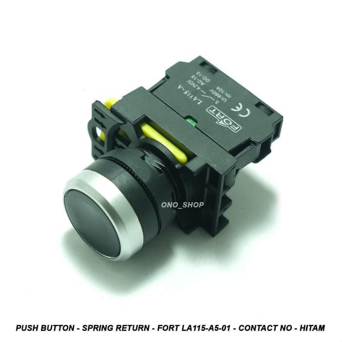 

Push Button - Spring Return - FORT LA115-A5-10 - CONTACT NO - Hitam