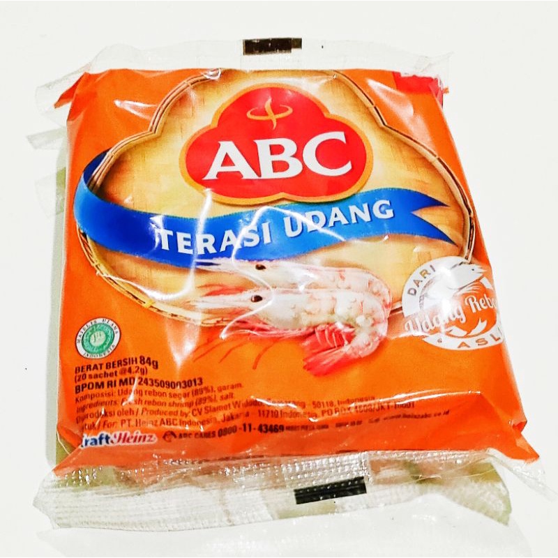 

Terasi Udang ABC Sachet 48 Gr Isi 20 Sachet 1 pack wangi Dandeshop