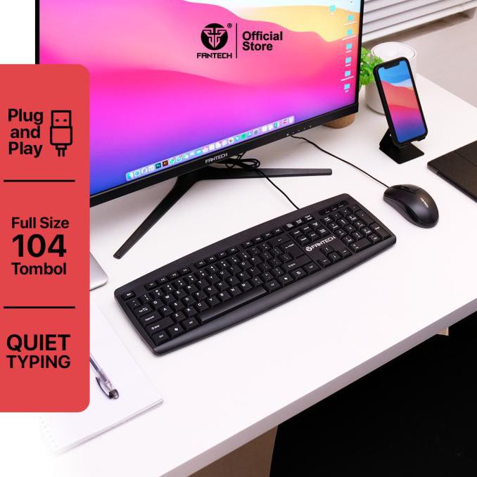 Fantech Keyboard Mouse Office KM100