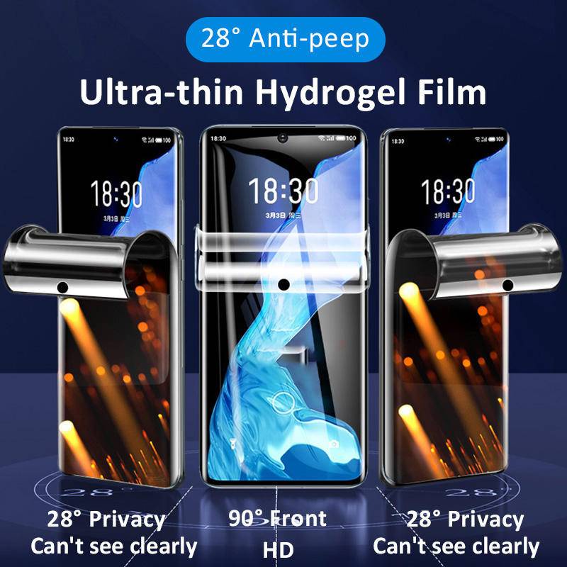 Pelindung Layar Hydrogel 999D Curved Anti Spy Untuk Huawei Mate 40 Pro Plus Mate 40 40E 30 30E 20 RS Pro 20X P40 Pro Plus P20 P30 P50E