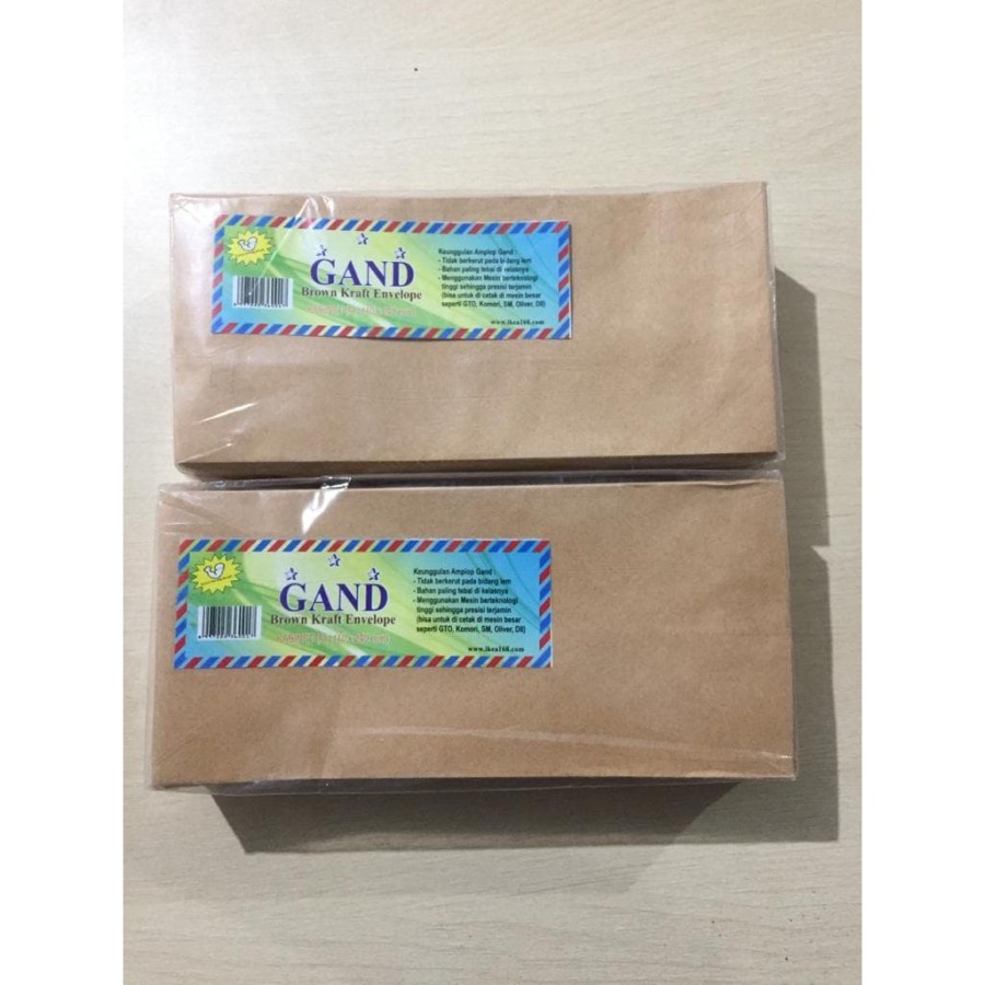 

Amplop Coklat A.Kabinet GAND (110 x 240mm) isi 100