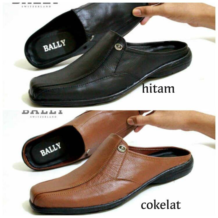 Bestseller sepatu sandal pria murah bally grade ori /bustong kulit asli sol karet Paling Laku