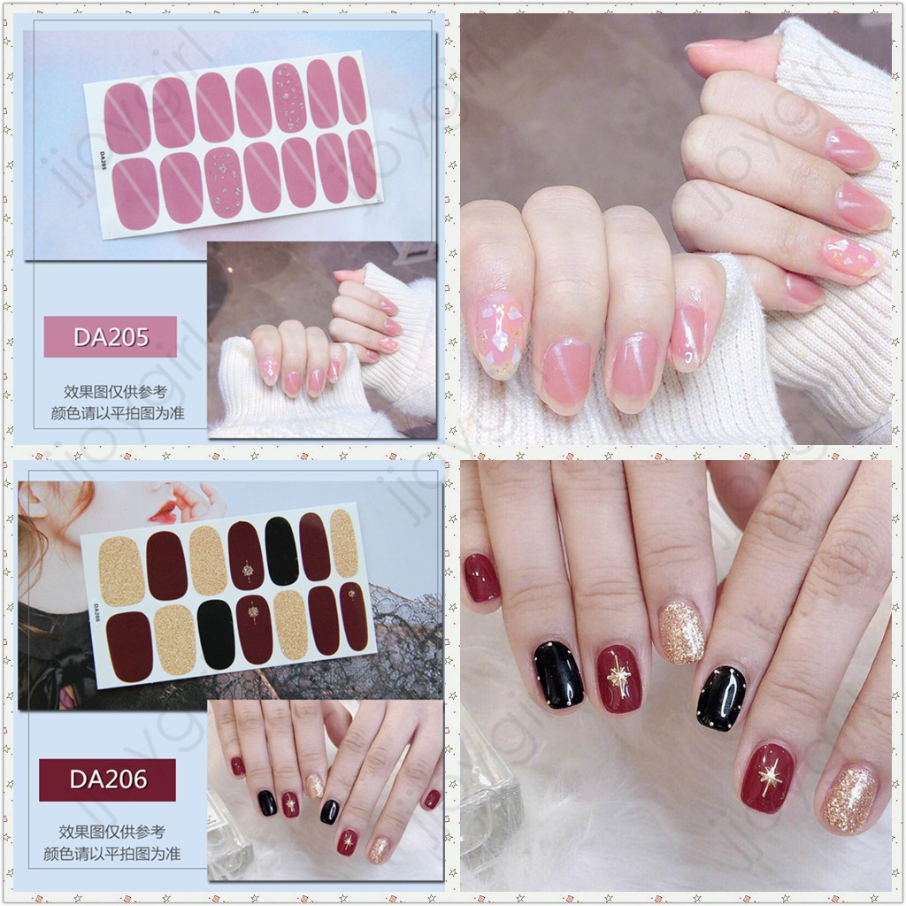 &lt;Jjoygirl&gt;DA Nail sticker motif / sticker kuku / stiker kuku / nail stiker glitter / stripes design