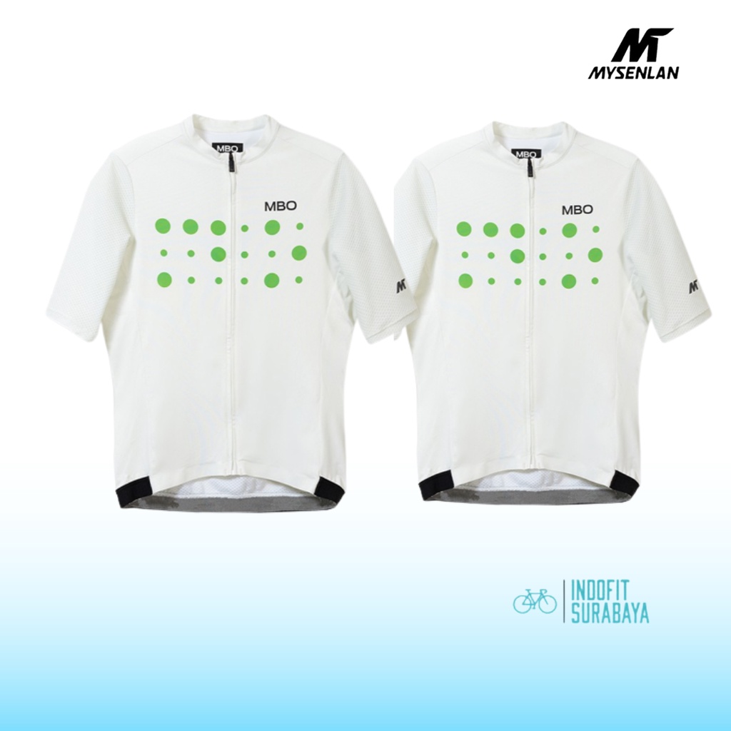 Jersey Sepeda Mysenlan Focus White Short Sleeve Woman MBO Prime