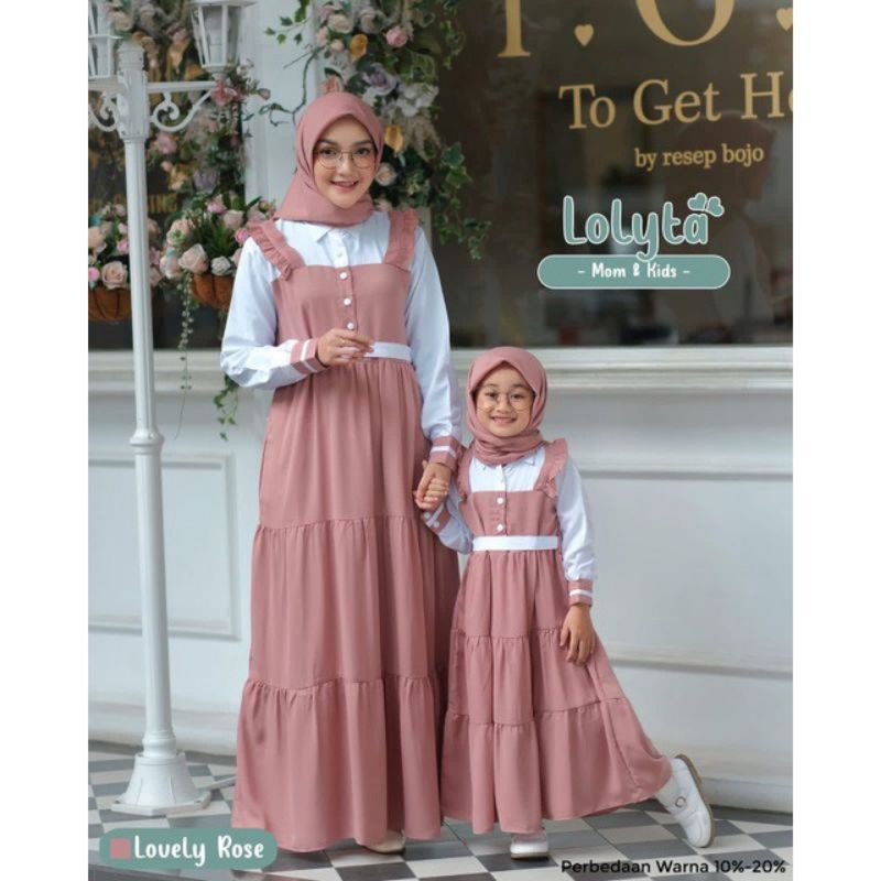 Lolyta mom and kids/Gamis couple ibu dan anak/fashion muslim/busana muslim