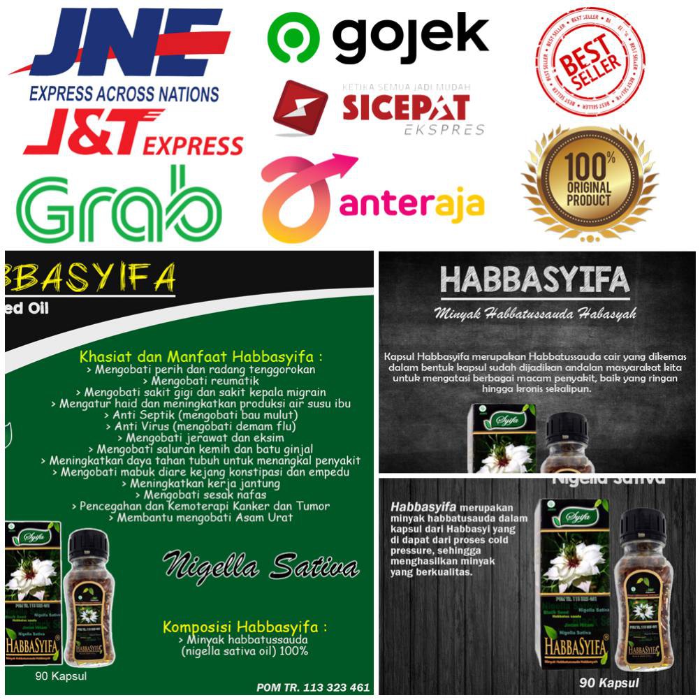 Habbasyifa Isi 90 Kapsul / Nigella Sativa Oil / Kapsul Minyak Jinten Hitam Original