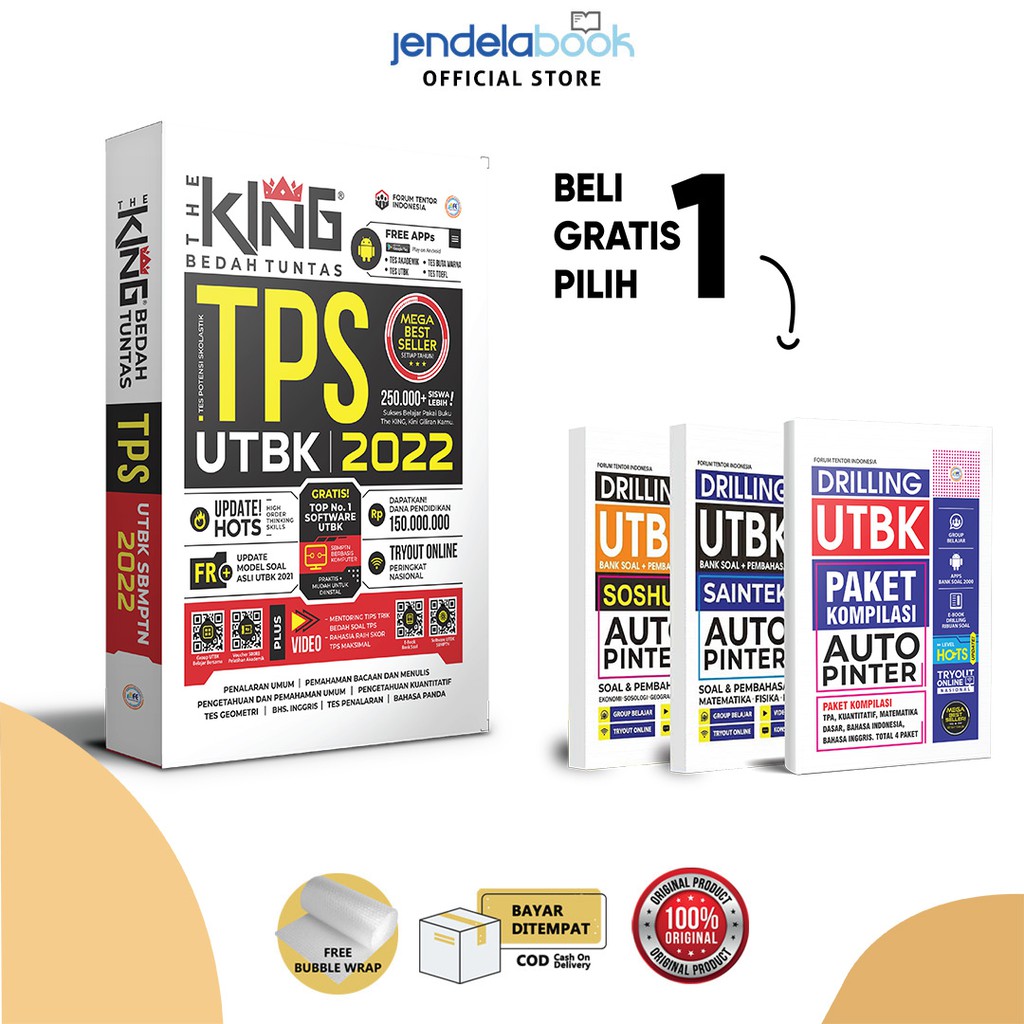 2022 Buku Tps Utbk Sbmptn The King Bedah Soal & Materi Hots Saintek