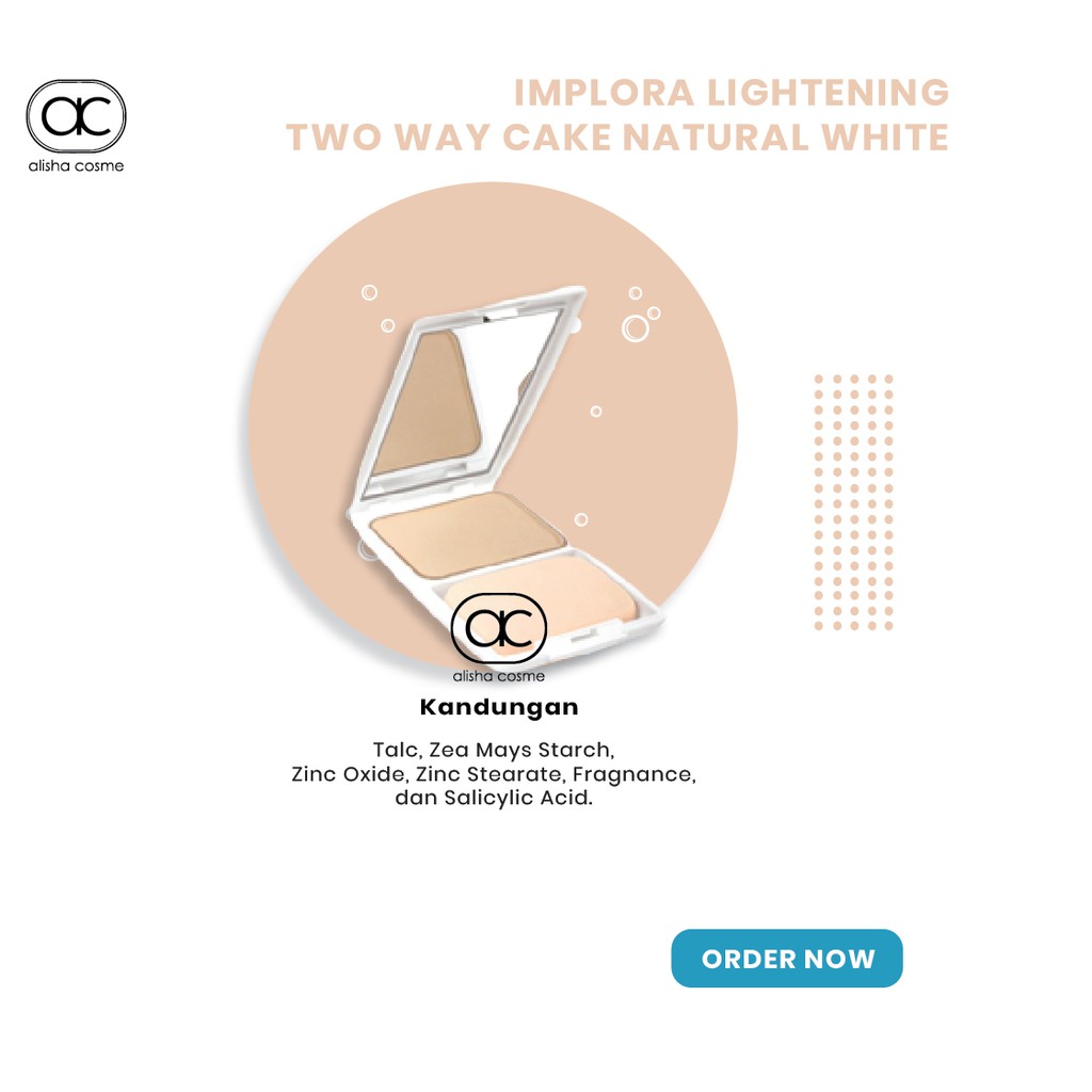 Alisha Cosme - Implora Lightening Two Way Cake All In One 12.5g - Bedak Wajah - ORI - BPOM-5