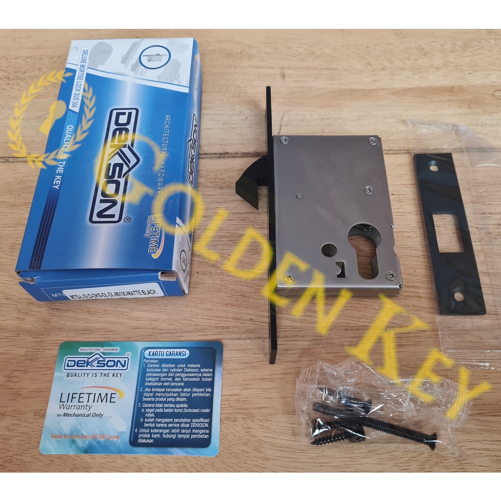 Mortise Lock Sliding Dekson Dekkson MTS SLD 85100 Body Bodi Kunci Pintu Geser Hitam Black