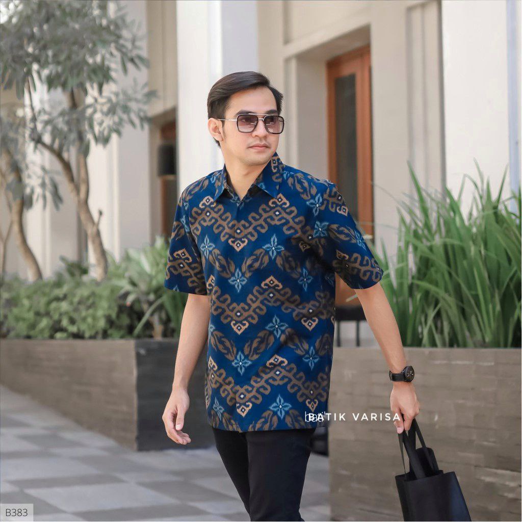 Baju Batik Pria Gus Azmi Syubbanul Muslimin Hadroh Azzahir Santri Muslim S M L XL XXL Modern Lengan Pendek