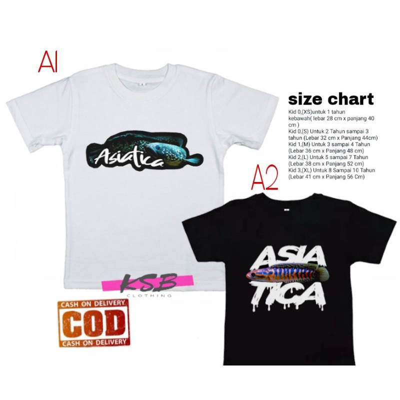 baju kaos anak laki laki ikan channa asiatica/t-shirt anak channa/kaos anak murah/kaos anak import