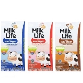 Milk Life All Variant 125 ml 1 Dus Isi 40 pcs