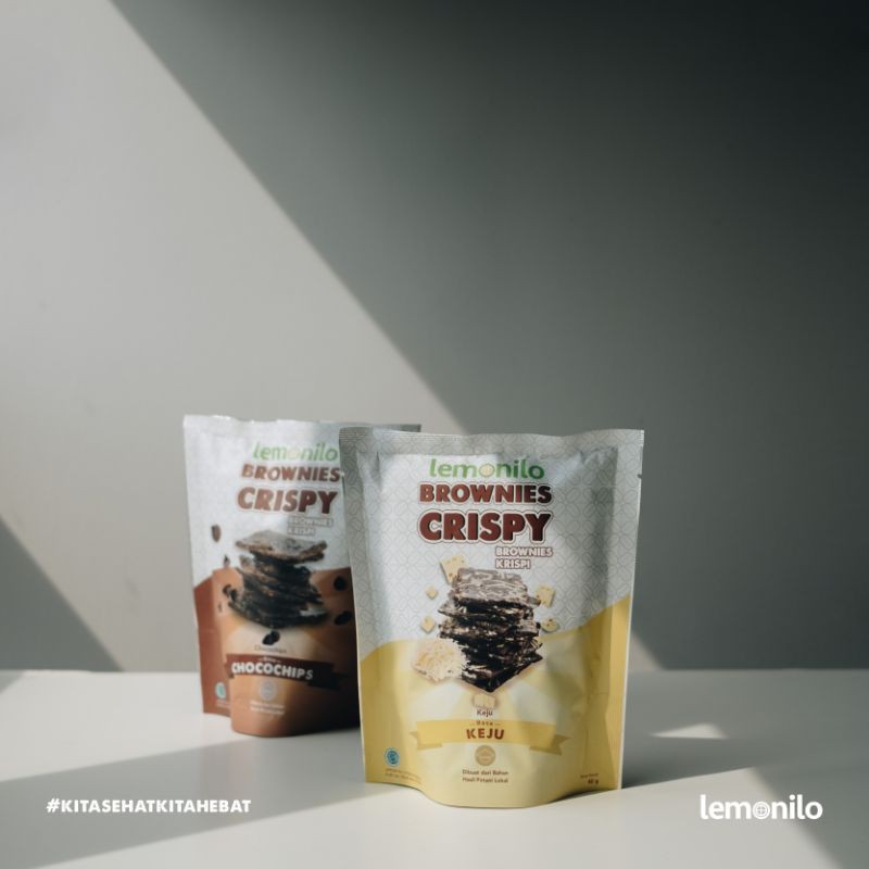 Brownies Crispy Lemonilo Rasa Chocochips Keju 35 Gram Kue Kering Kue Basah Snack Chips