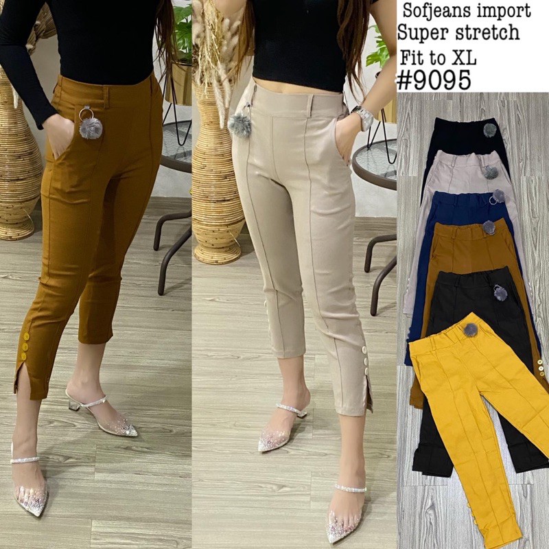 Celana Wanita Impor Soft Jeans Srecth 9095