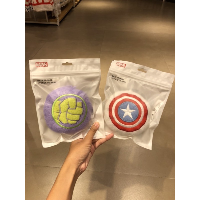 BATH SPONGE MINISO MARVEL COLLECTION IRONMAN SPIDERMAN THOR