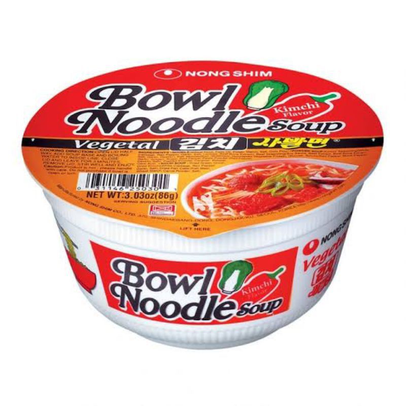 Jual NONGSHIM BOWL NOODLE SOUP KIMCHI 86gr | Shopee Indonesia