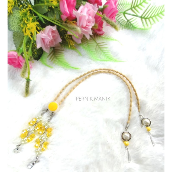 Konektor Masker Hijab Kristal Premium