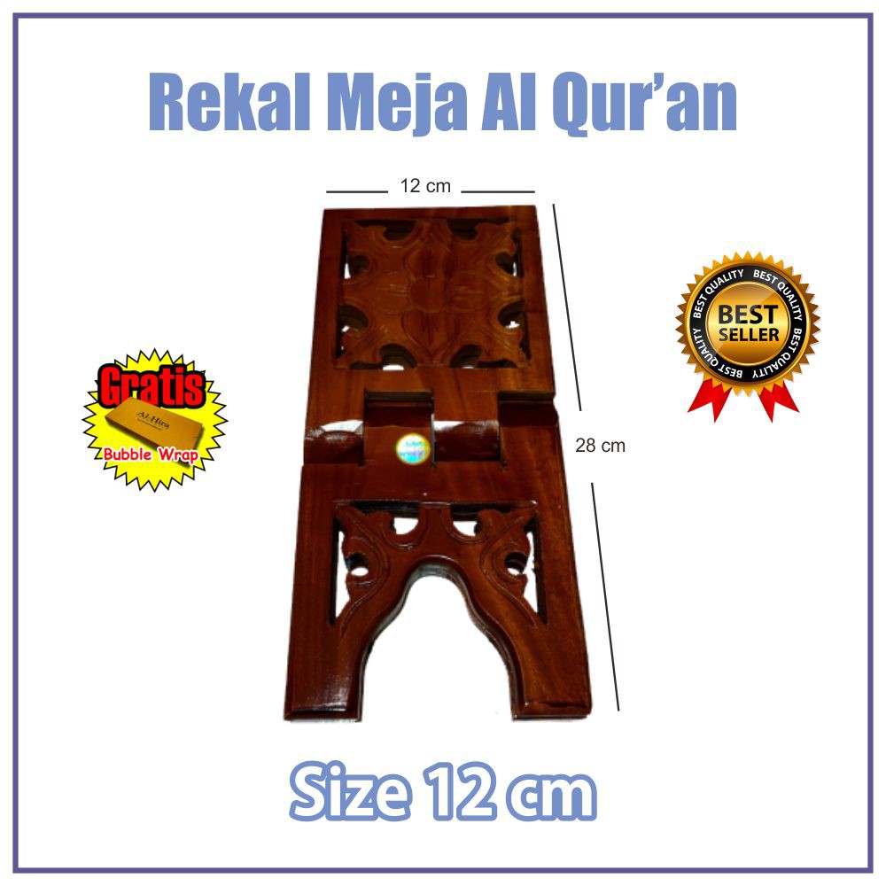 Rekal Dudukan Alquran Meja Lipat Quran Motif Loster Ukuran 12