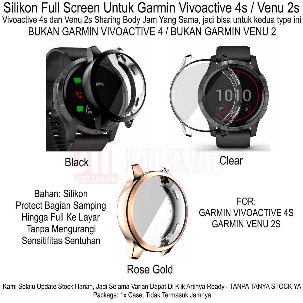 Cover Garmin Vivoactive 4s / Venu 2s - Silikon Full Screen TPU Case