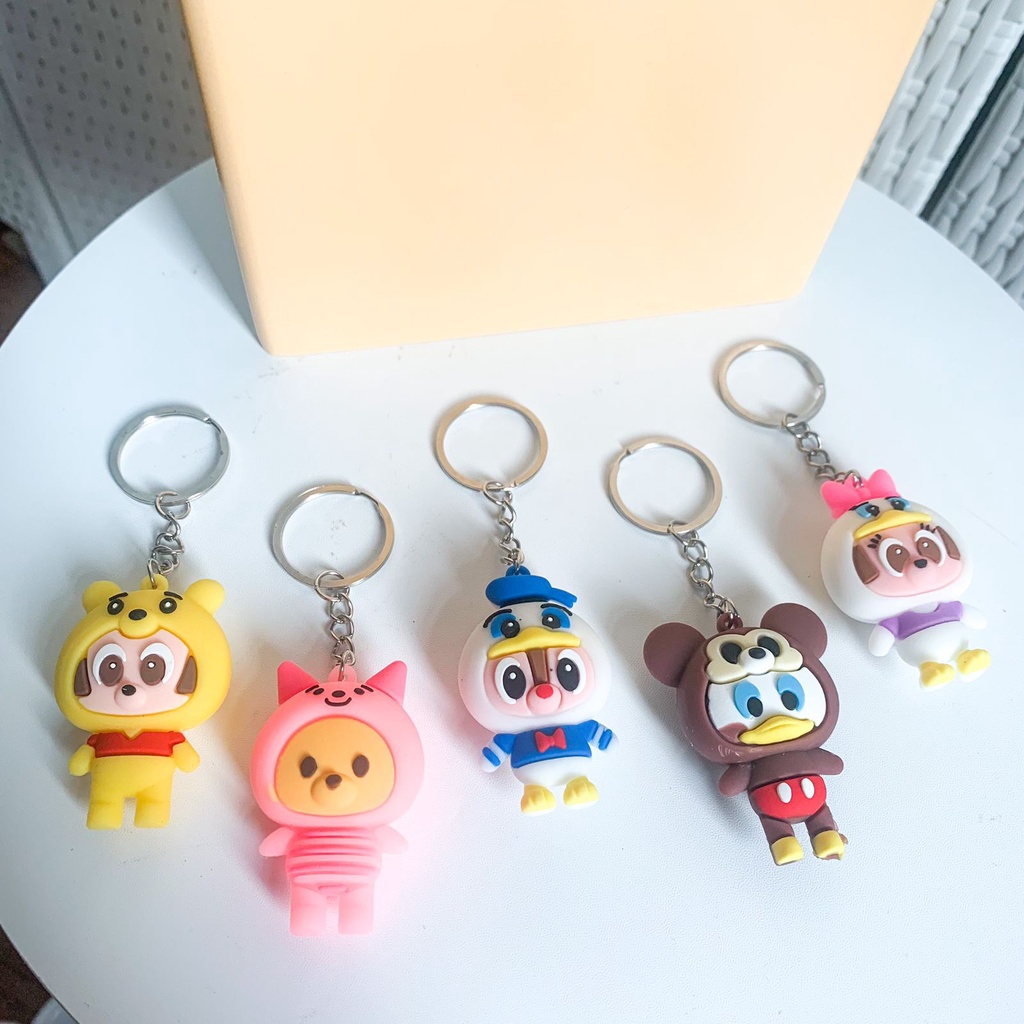 GANTUNGAN KUNCI DISNEI LUCU CUSTOME ADA 5 VARIANTS IMUT HARGA TERMURAH HADIAH SOUVENIR KEYCHAIN KUALITAS IMPORT