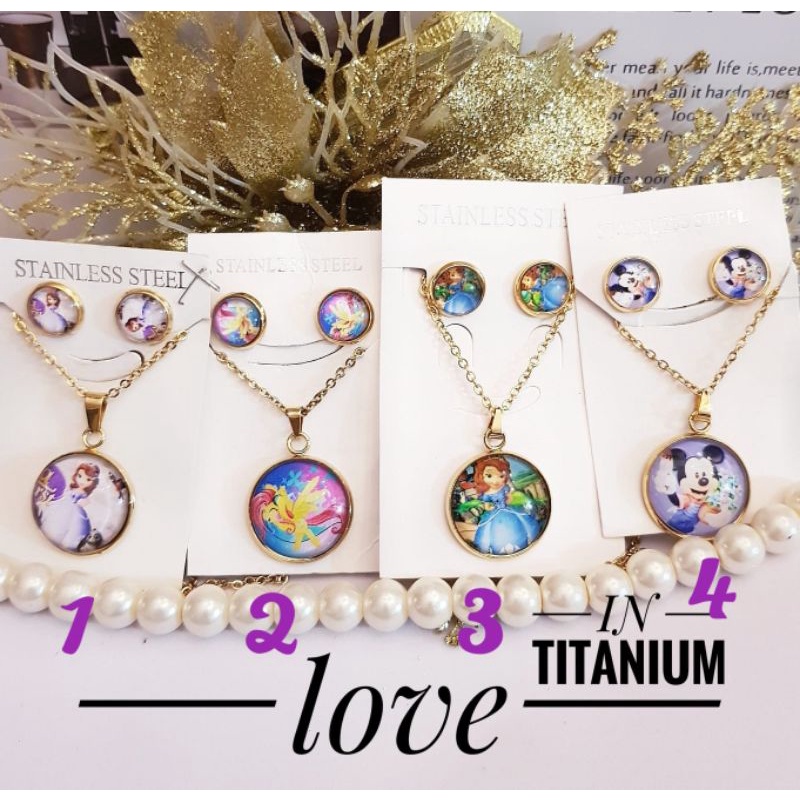 Titanium Set Perhiasan Anak Perempuan Karakter 199224