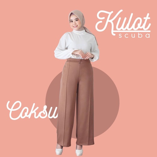 KULOT SCUBA CUBIT JUMBO PREMIUM / KULOT HIGHWAIST PUTIH TULANG / KULOT SCUBA CUBIT