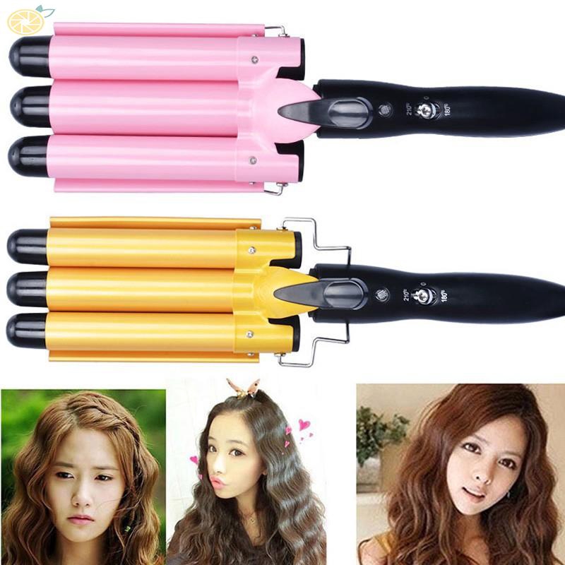 Digital Ceramic 3 Triple Barrel Hair Style Wave Waver Curling Iron