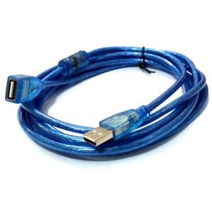 AFW3 | KABEL USB 2.0 MALE TO FEMALE WEBSONG 3 M / KABEL PERPANJANGAN USB (BLUE TRANSPARANT)