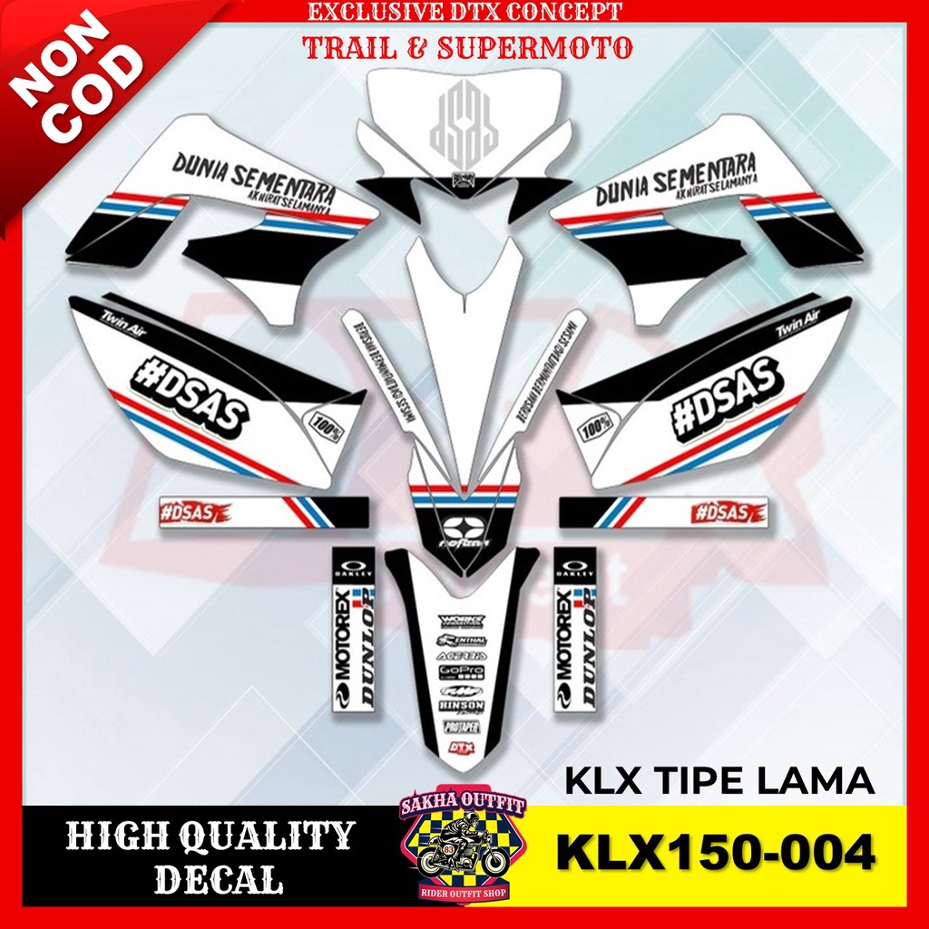 Decal KLX stiker motor stiker trail KLX stiker motor keren decal KLX 150 stiker variasi motor decal 