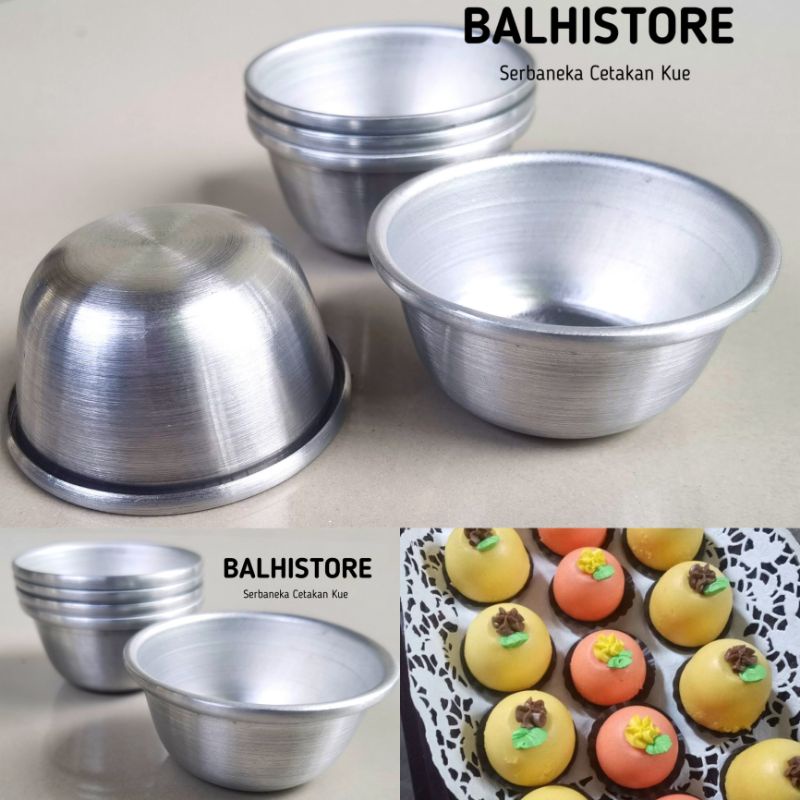 BLS022 Cetakan Kue Bulat Lonjong/ Cetakan Lompang / Loyang Kue Talam Aluminium