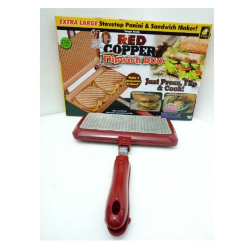 FLIPWICH DUO RED COPPER DOUBLE PAN ANTI LENGKET