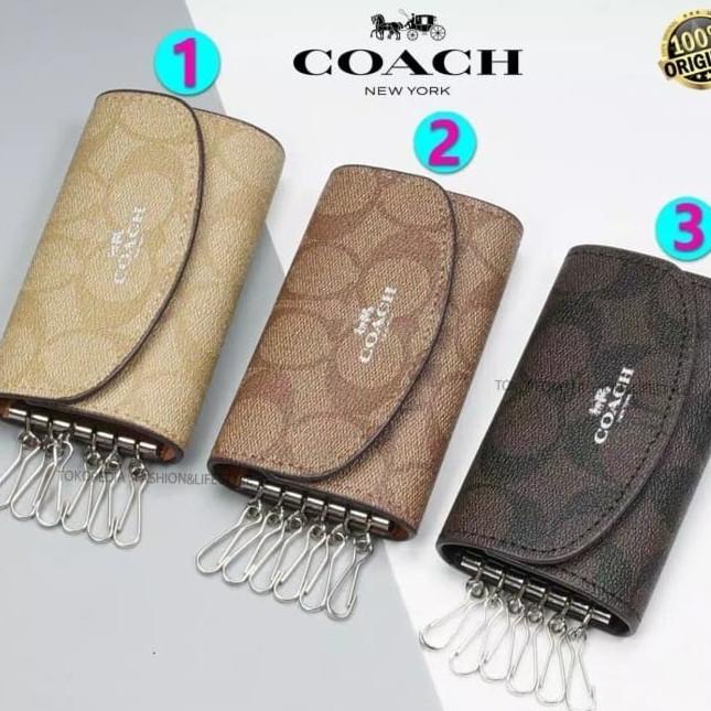 

Office & Stationery | Document Organizer | Coach Six Ring Key Case In Signature Mini Wallet Coach Original 100% | Best Seller