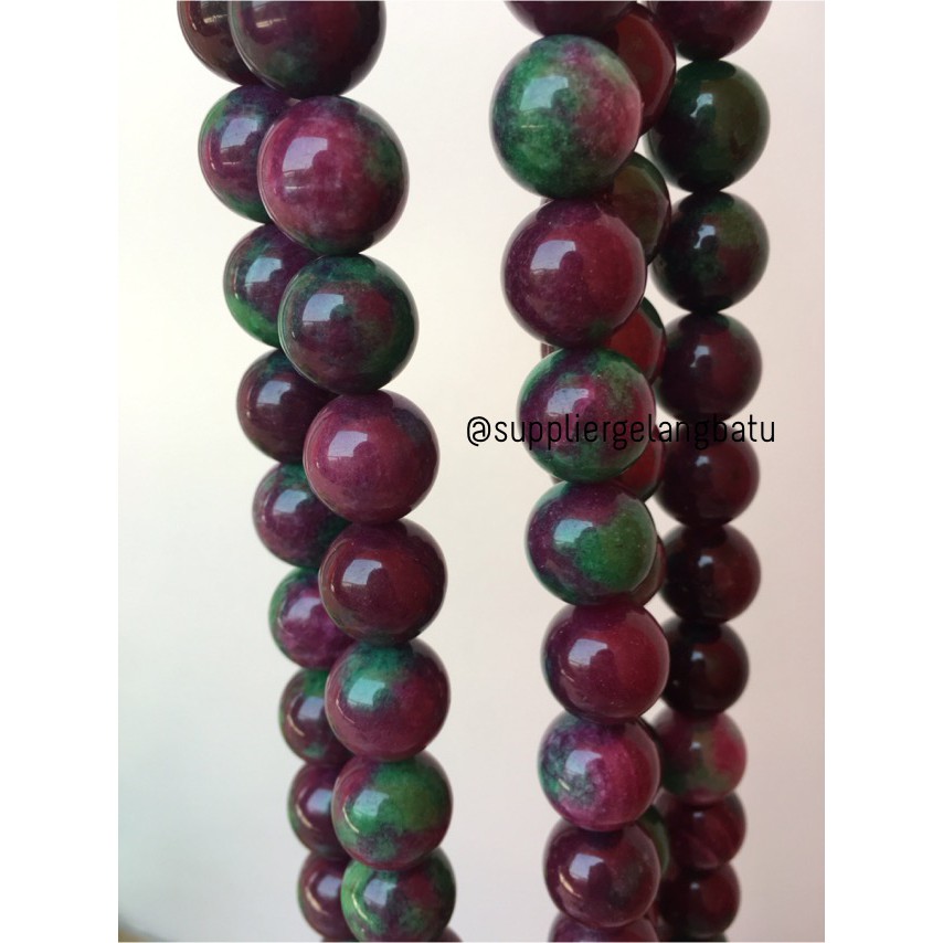 bahan gelang kalung 16mm tanzania kilap garnet ruby tanzanite rare aksesoris craft supplier fashion