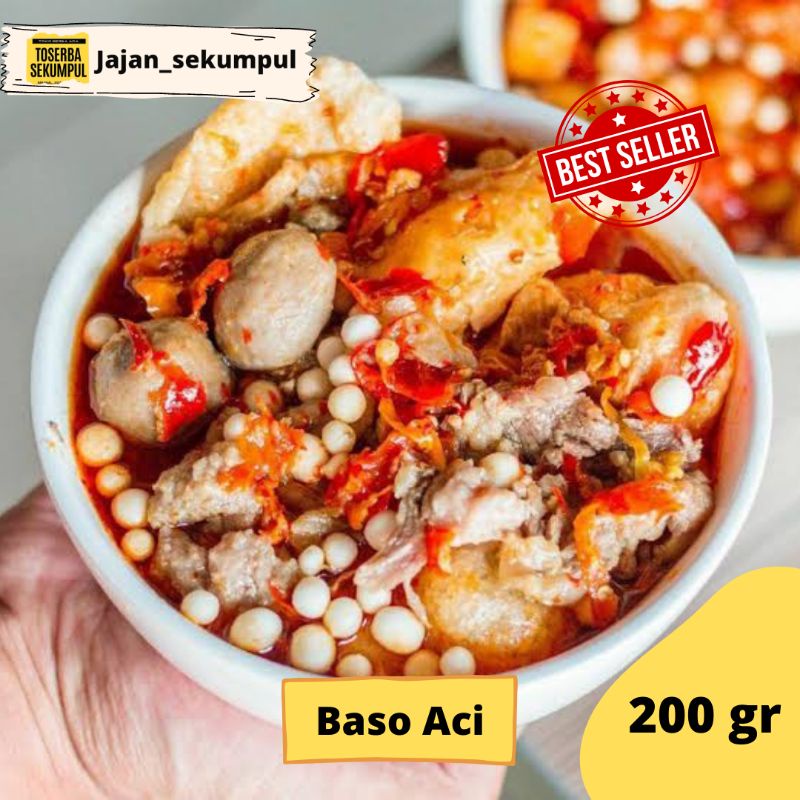 

Bakso Aci Boci Baso Aci Bumbu Geprek 200 gr isi komplit