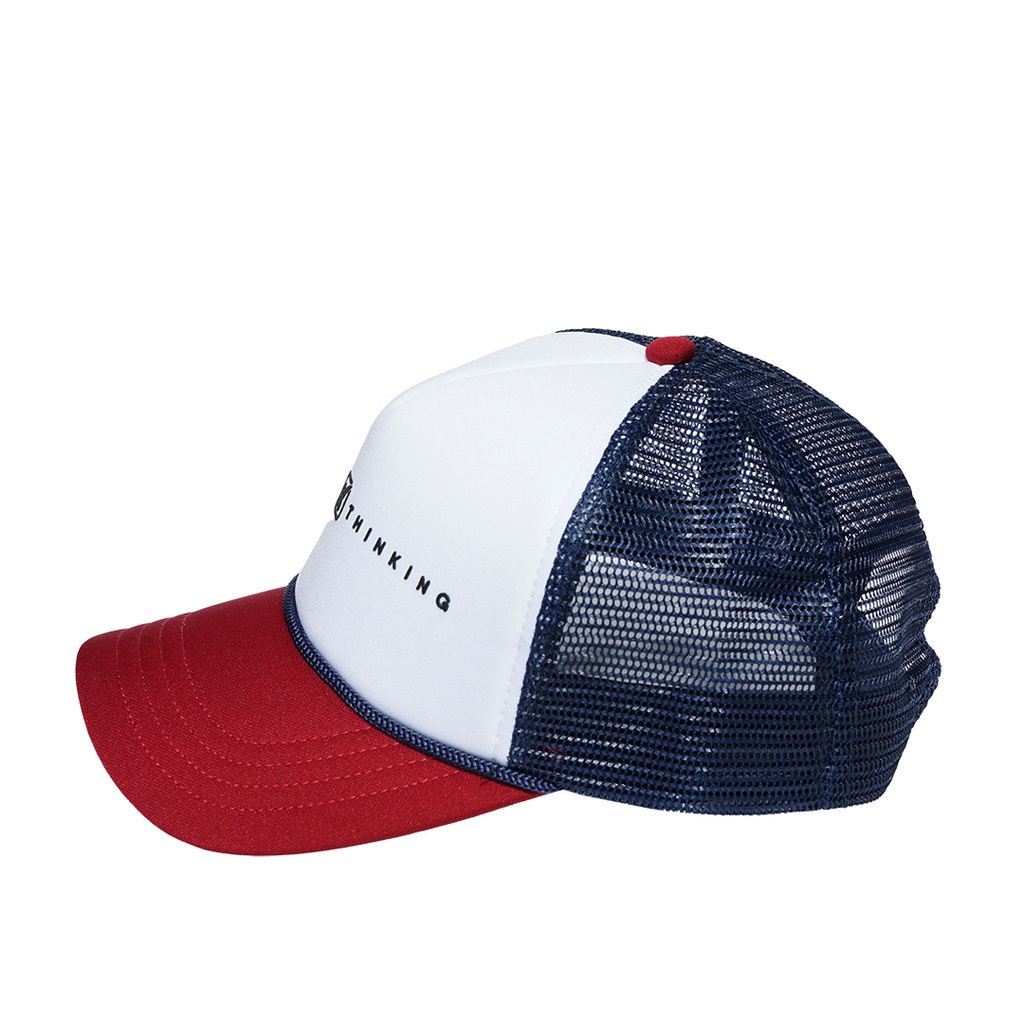 Topi Pria Distro  Original Trucker hat  Topi Jaring Ork689 Logposthi White Navy