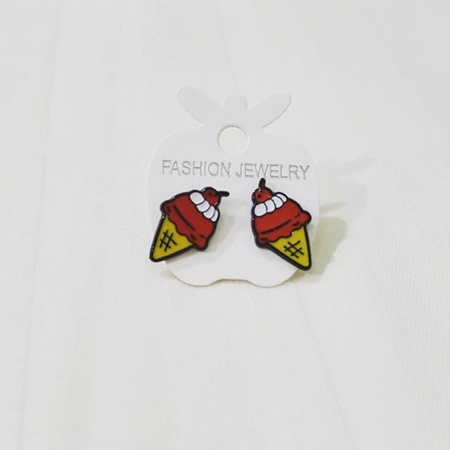 Aksesoris anting import bangkok murah purple flower jay n jill fashion jja2