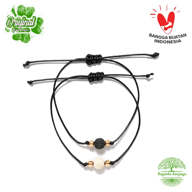 Gelang Minimalis Diffuser Oil Lava Stone Handmade