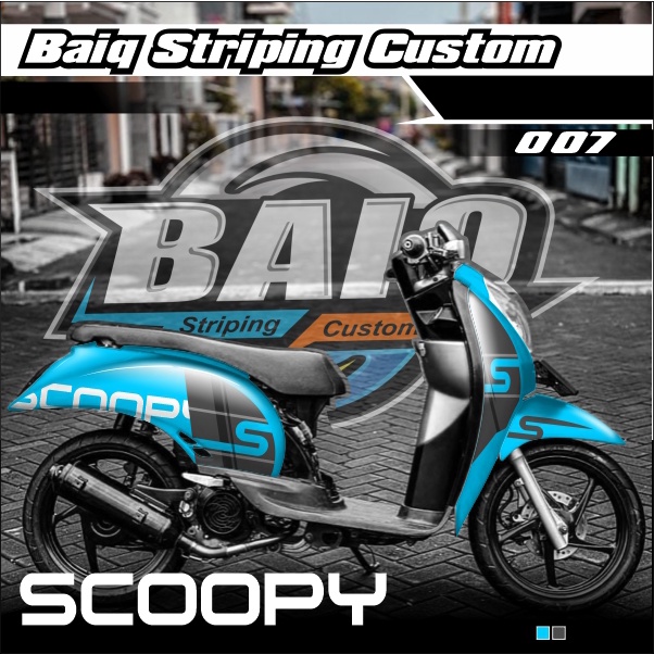 DECAL SCOOPY KARBU full body - Decal SCOOPY KARBU Motif KLASIK Kode 07