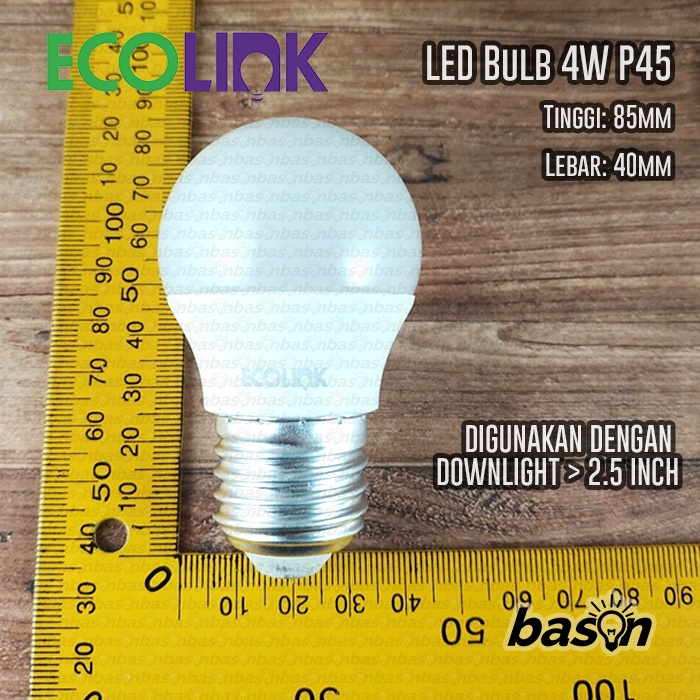 ECOLINK Multipack LED Bulb 4W P45 Paket isi 4 - Bohlam Lampu LED Mini