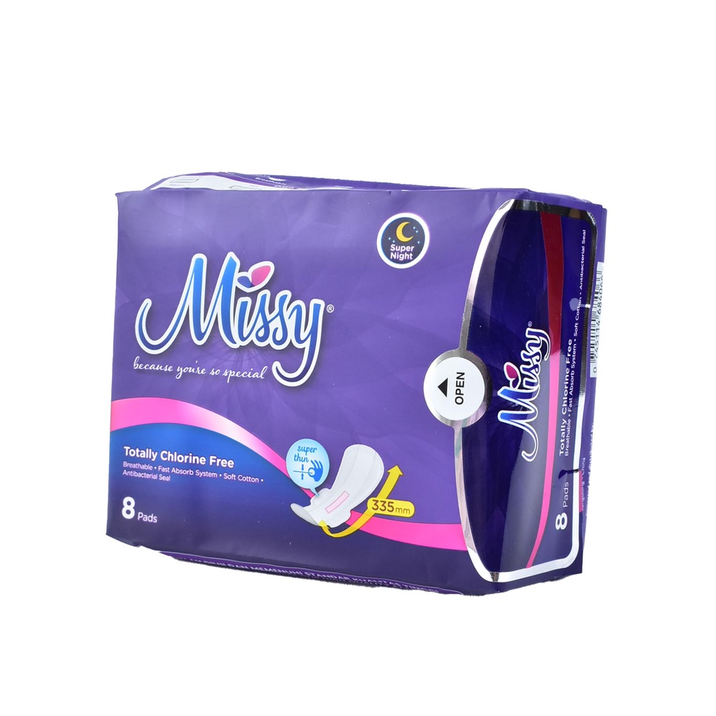 Missy Super Night ( Super Thin , Wings 335 Mm 8 Pads )