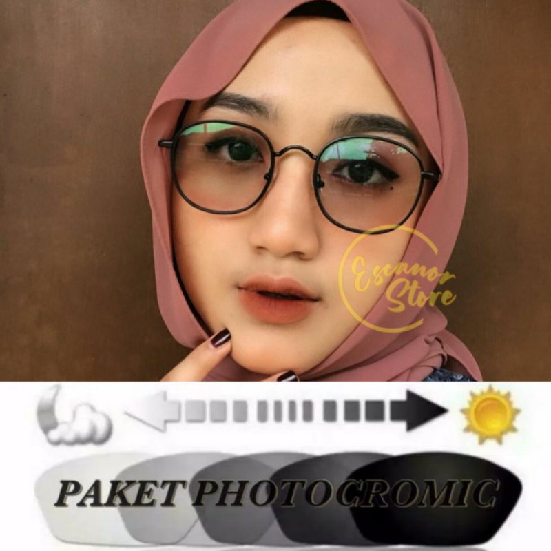 [TERMURAH] Kacamata Photocromic Korea / Anti Radiasi 2 In 1 Potokromik Photochromic Pria Wanita Fotocromic Potocromic