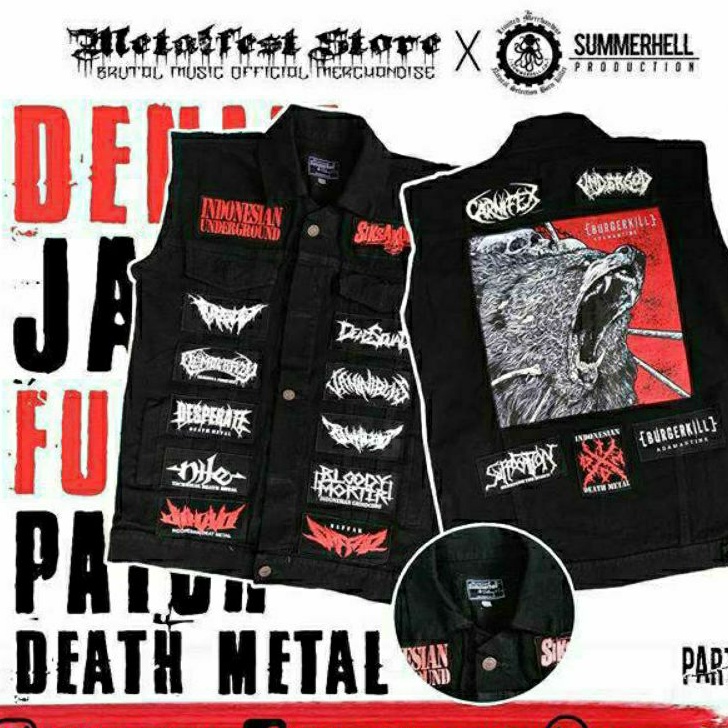 DENIM JACKET METAL / VEST METAL / DENIM ROMPI METAL / DENIM FULL PATCH METAL