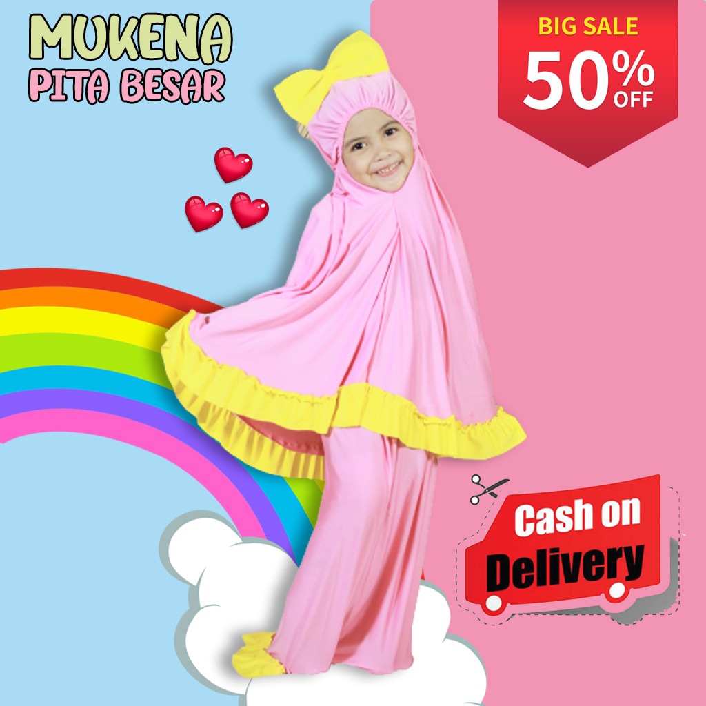 mukena anak balita warna polos dengan sajadah MUKENA BAHAN RAYON BALI MUKENA ANAK TANGGUNG COD PUSAT