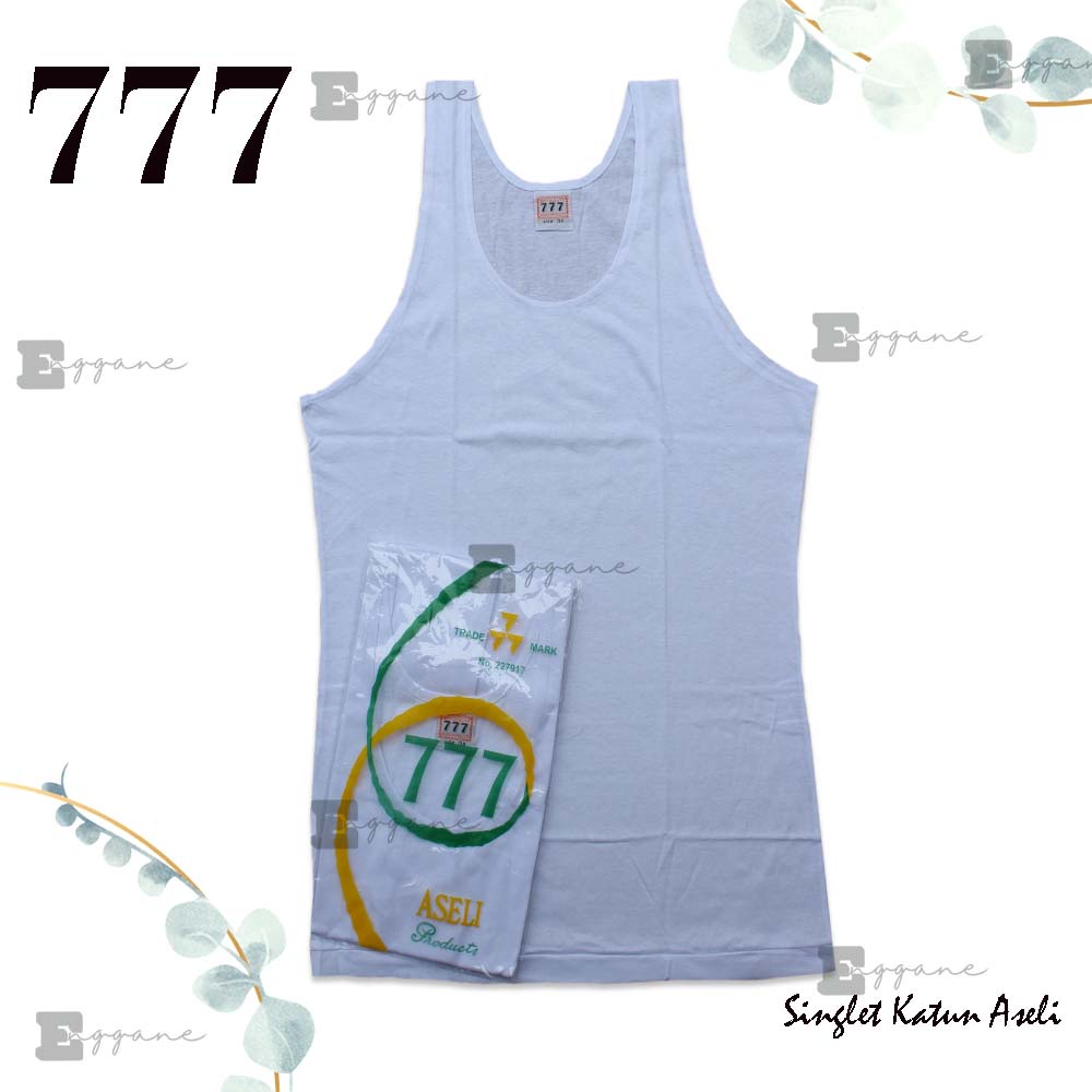 SINGLET 777 | Kaos dalam pria putih | Singlet Pria  / Singlet Katun