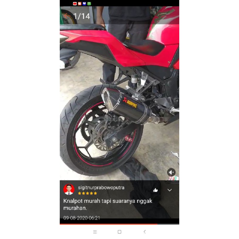 BASS ADEM Knalpot Racing Ninja 250 Fi Mono Z250 Z250SL R25 MT25 CBR150 CBR250 CB150R Slip On Akrapovic Layang-4