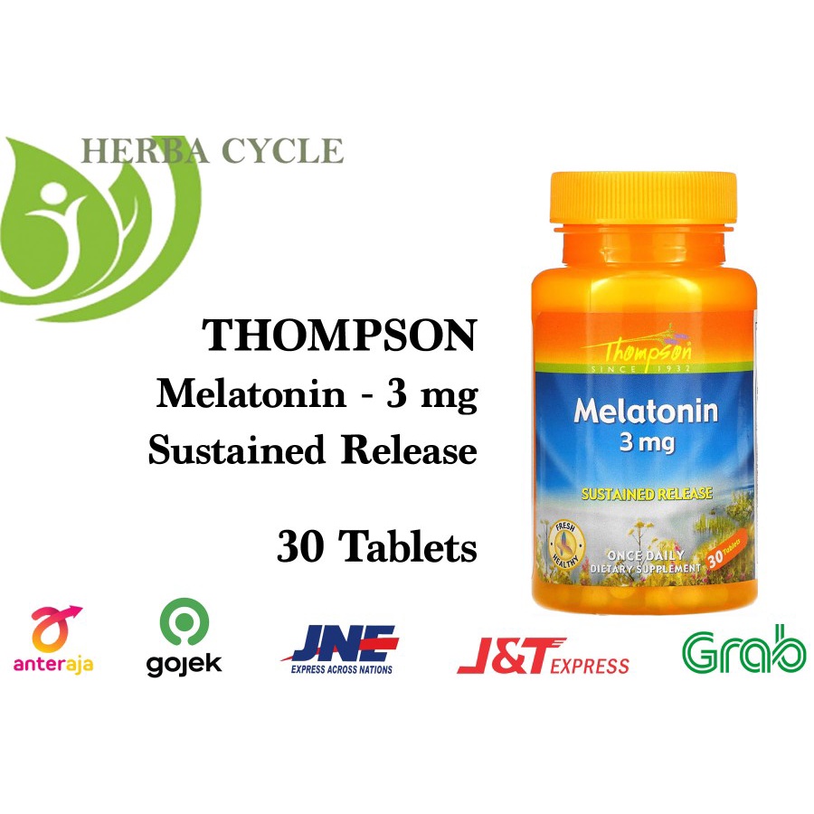 Thompson Melatonin 3 mg 30tab Sustained Release Siklus Tidur Sehat ORI