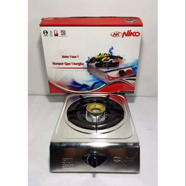 Kompor 1 Satu Tungku NIKO NK-100A Stainless Steel / Kompor Satu Tungku / Kompor Termurah / Kompor Mu