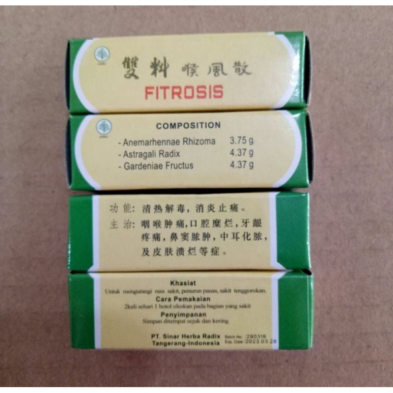 Original Obat Cina fitrosis / ho fong san / hau feng san Herbal Trasional Sariawan Panas Dalam